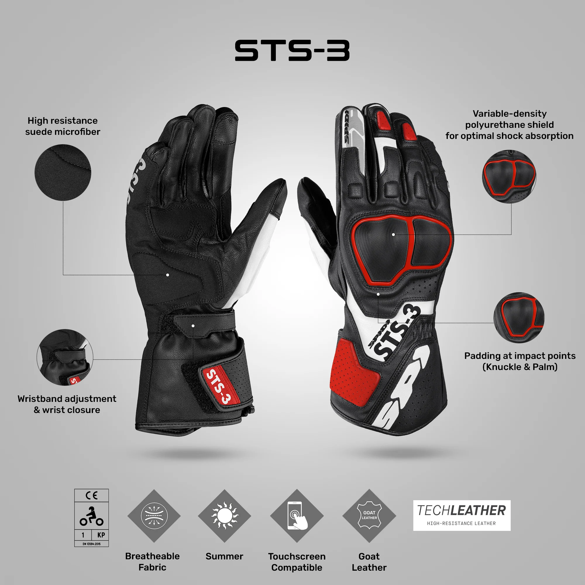 STS 3 - Full Gauntlet Leather Gloves - Image 4