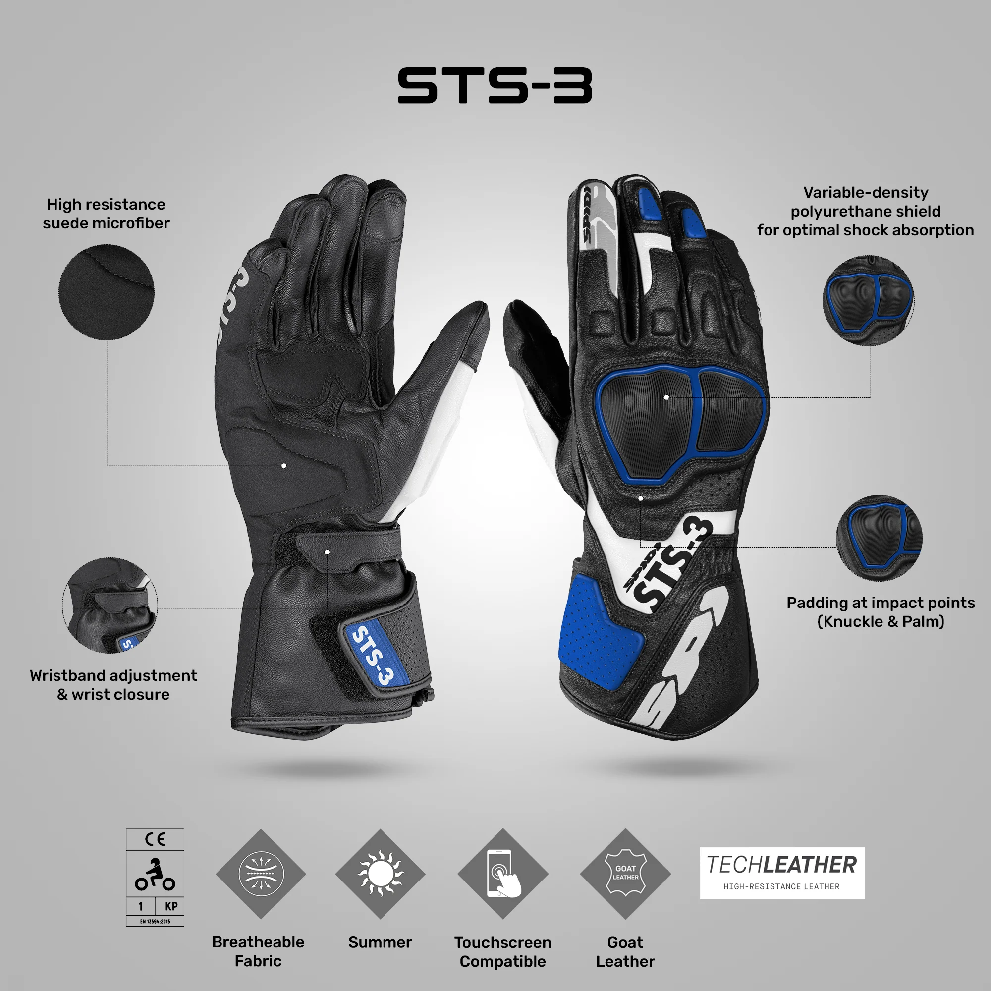 STS 3 - Full Gauntlet Leather Gloves - Image 8