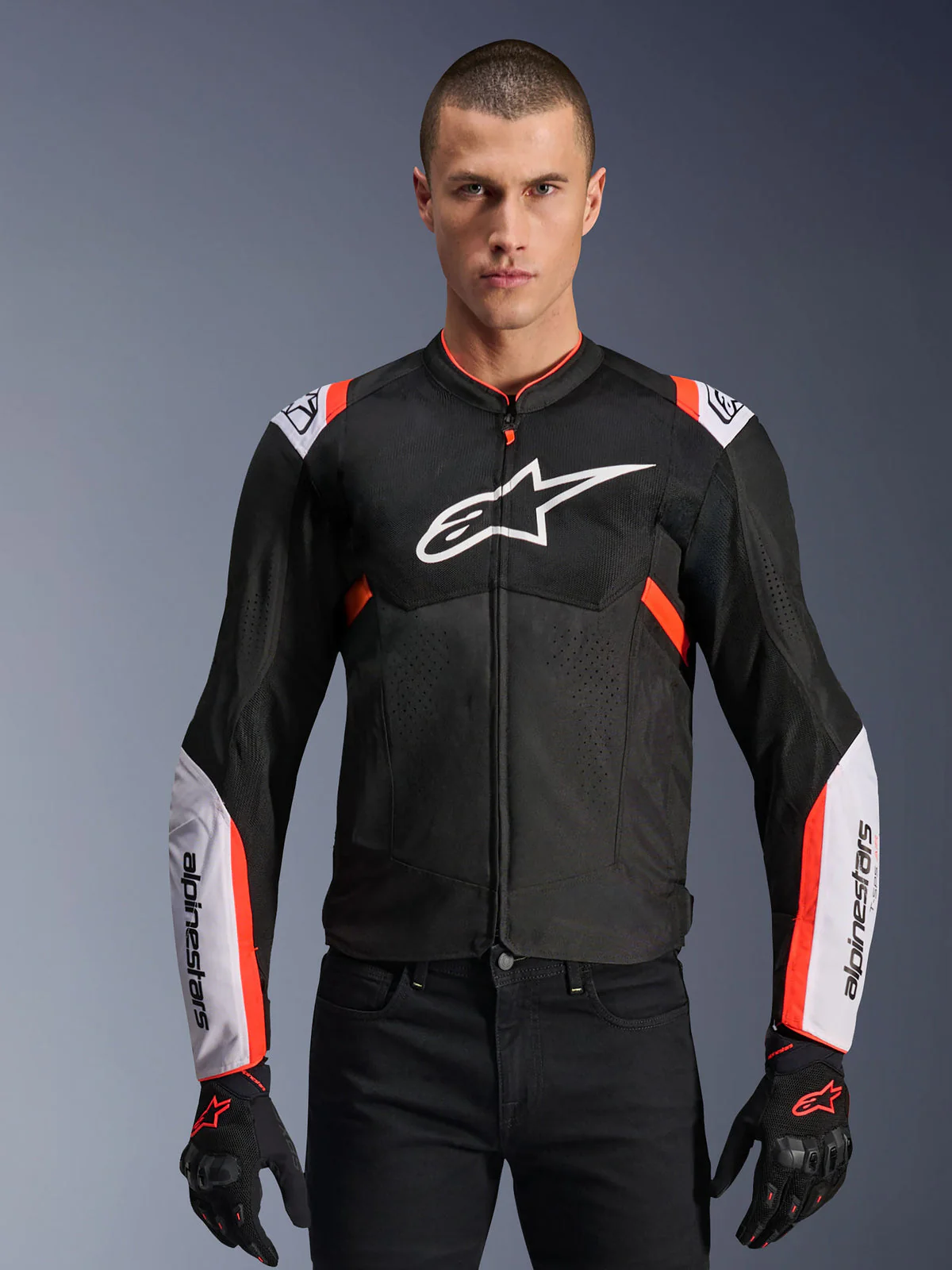 T-Sps Air V2 - Summer Riding Jacket (Black/Red/Fluo) - Image 3