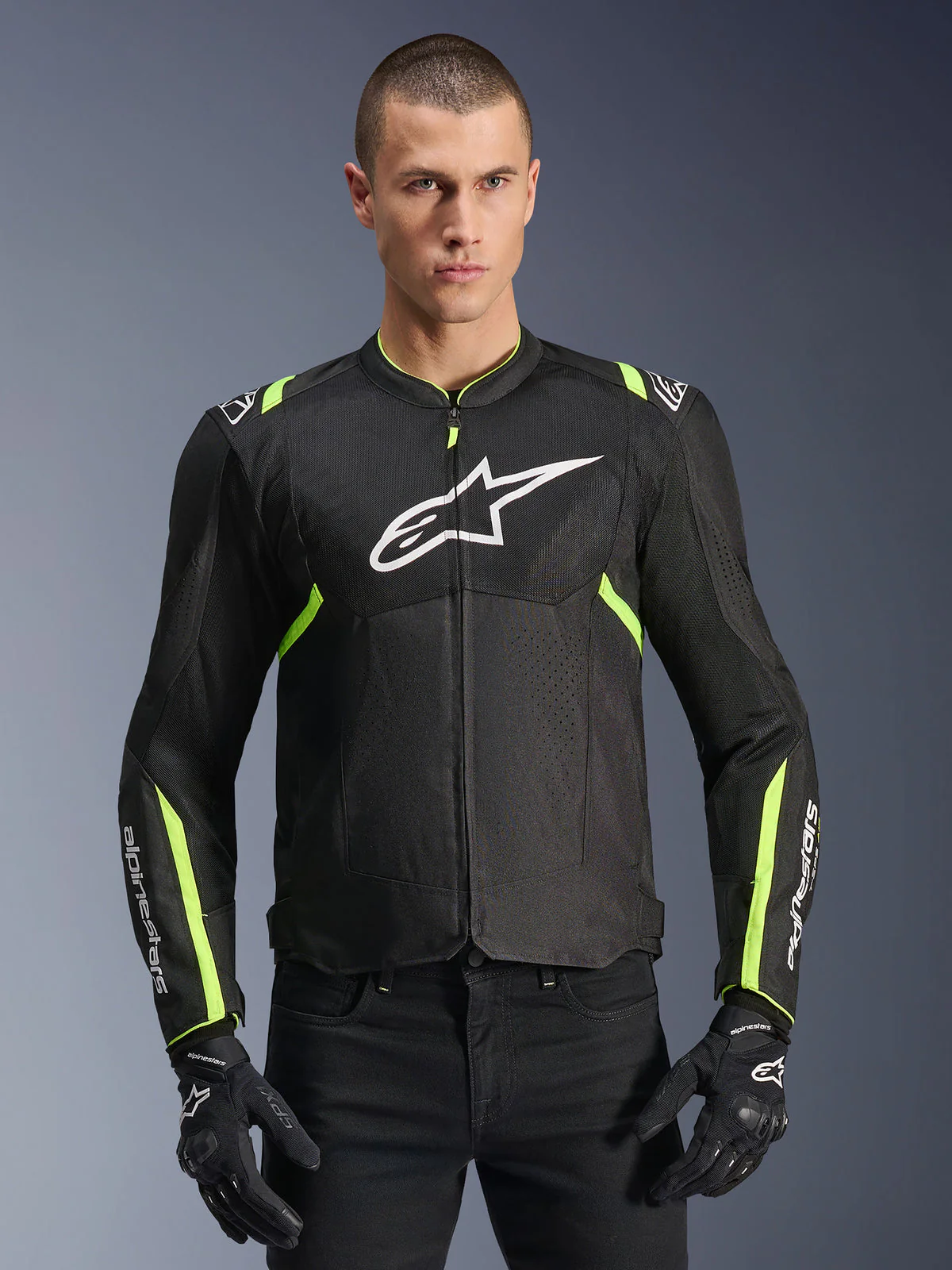 T-Sps Air V2 - Summer Riding Jacket (Black/Yellow/Fluo) - Image 3