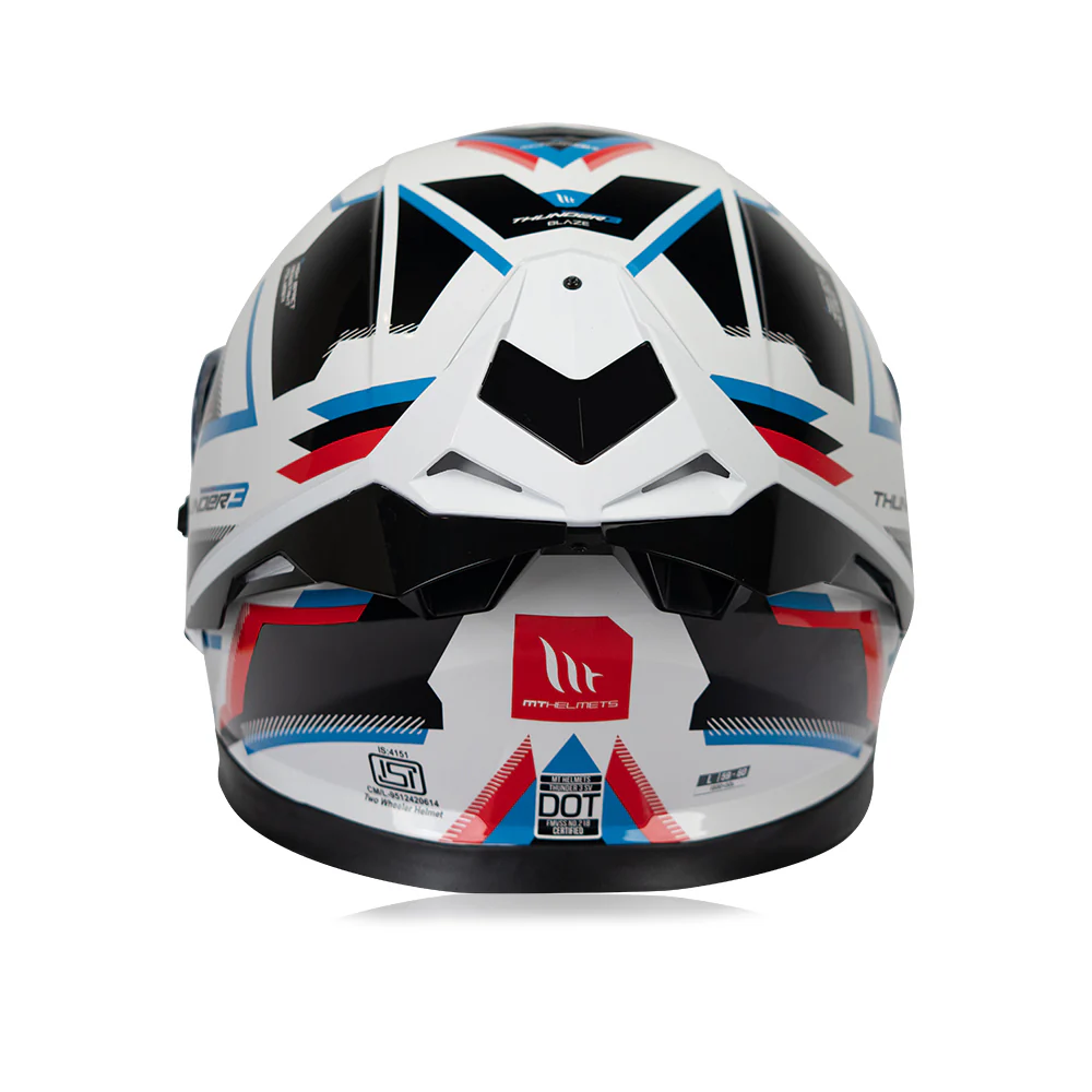 Thunder 3 Pro Blaze - Motorcycle Riding Helmet (Gloss White) - Image 3