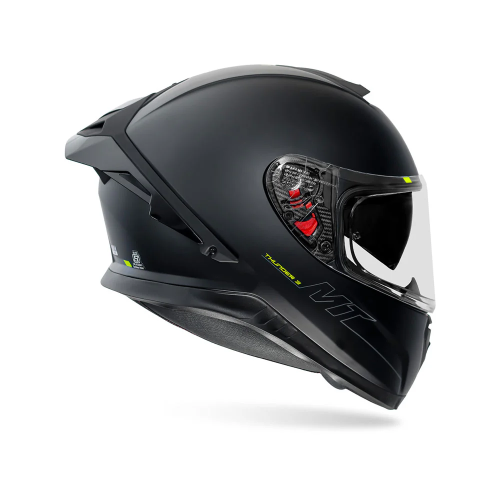 Thunder 3 Pro Solid - Motorcycle Riding Helmet (Matt Black) - Image 2