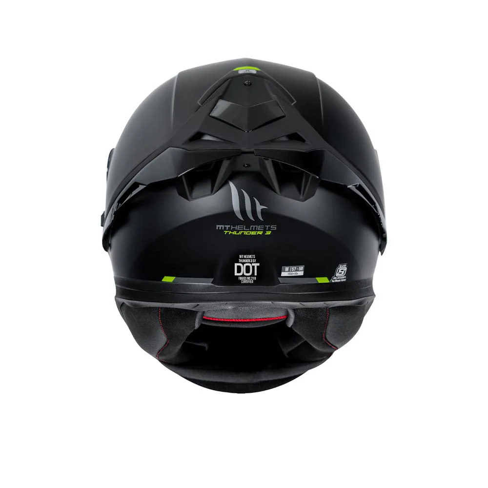 Thunder 3 Pro Solid - Motorcycle Riding Helmet (Matt Black) - Image 3