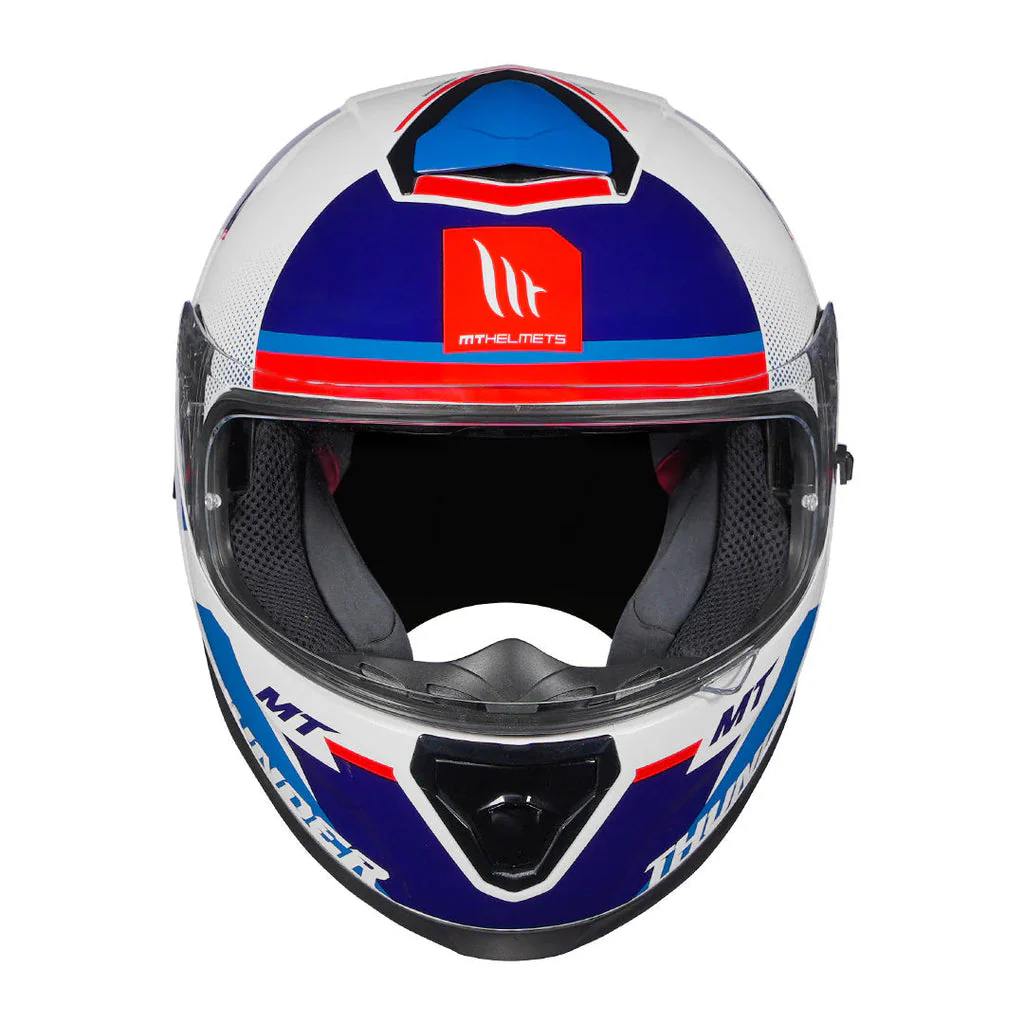 Thunder 3 Sv Pro Arual A0 - Motorcycle Riding Helmet (GlossWhite/Blue) - Image 3
