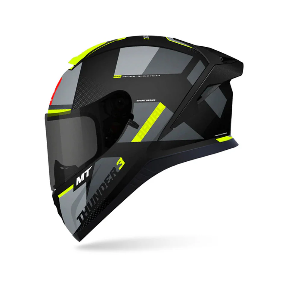 Thunder 3 Sv Pro Arual B13 - Motorcycle Riding Helmet (Gloss Grey/Black/Fluor Yellow)