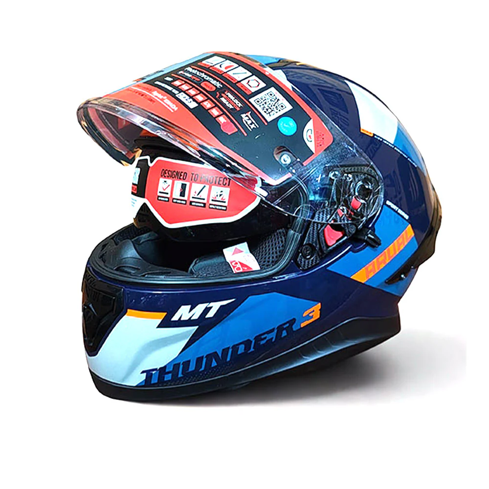 Thunder 3 Sv Pro Arual C7 - Motorcycle Riding Helmet (Gloss Blue/Black) - Image 2