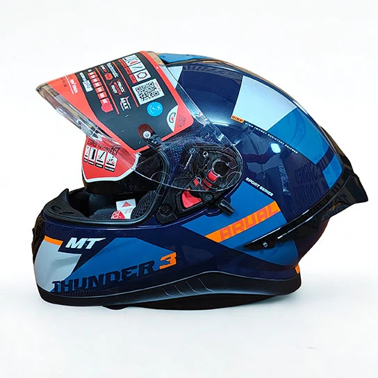 Thunder 3 Sv Pro Arual C7 - Motorcycle Riding Helmet (Gloss Blue/Black) - Image 5