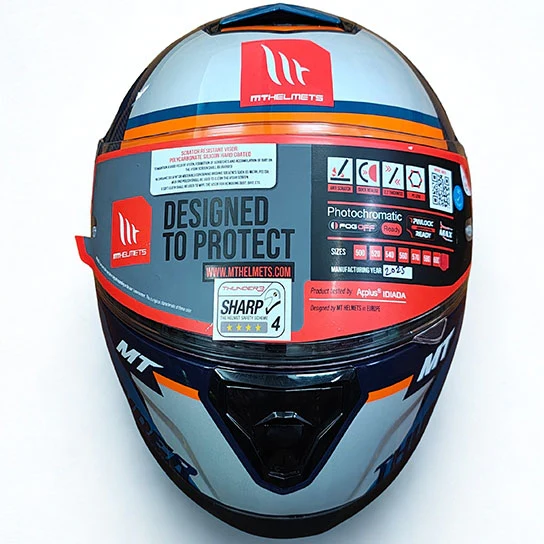 Thunder 3 Sv Pro Arual C7 - Motorcycle Riding Helmet (Gloss Blue/Black) - Image 6