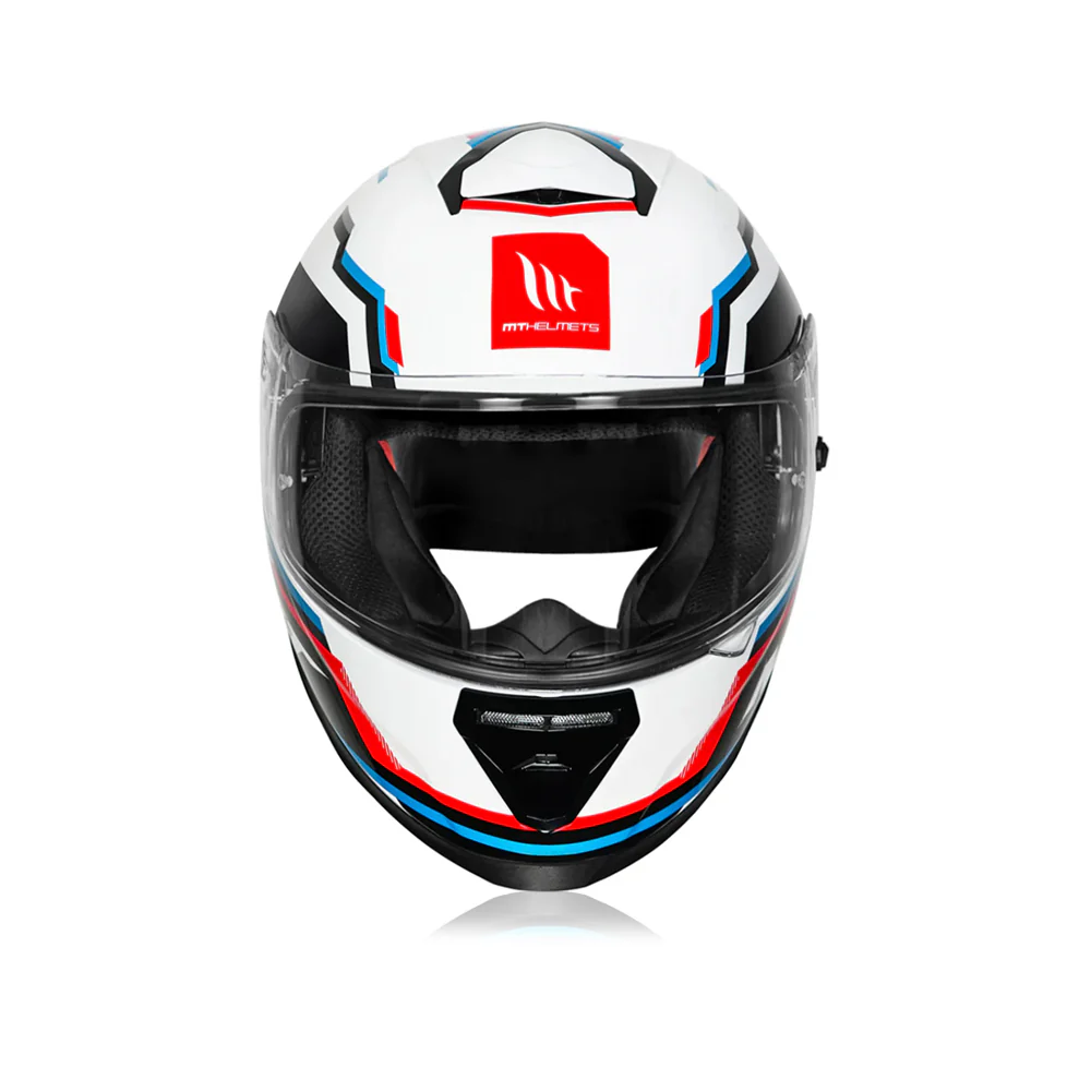 Thunder 3 Sv Pro Blaze A7 - Motorcycle Riding Helmet (Gloss White/Fluor Blue/Red) - Image 4