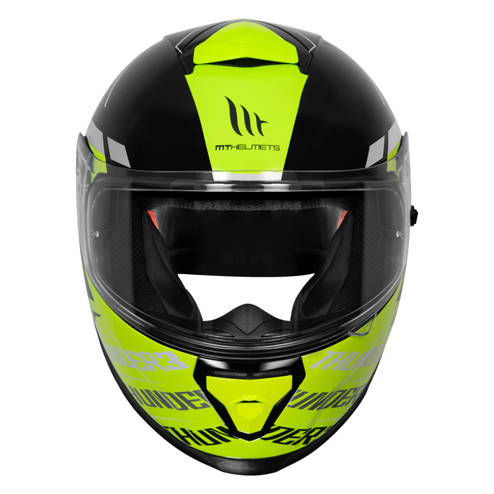 Thunder 3 SV Pro Damer - Motorcycle Riding Helmet (Gloss Black/ Fluor Yellow) - Image 3