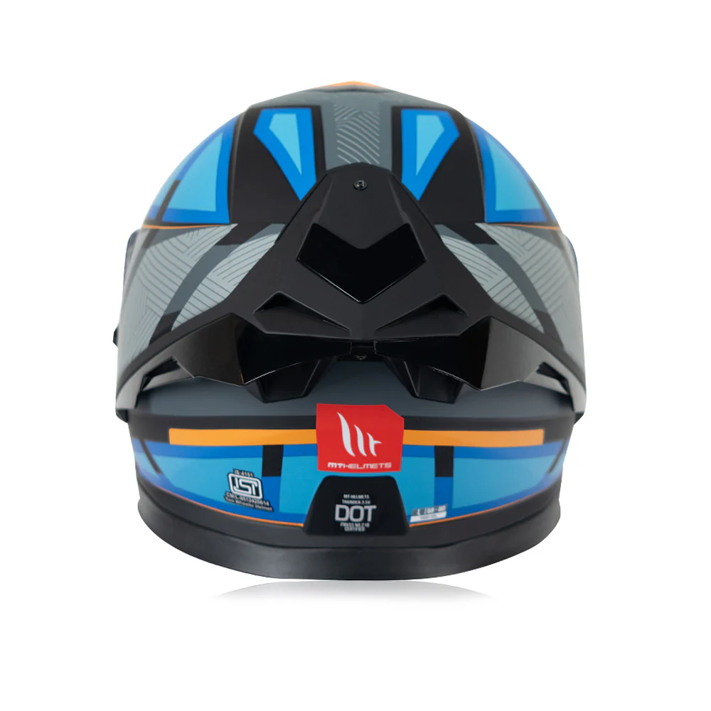 Thunder 3 Sv Pro Nova B2 - Motorcycle Riding Helmet (Gloss Black/Fluor Blue/Grey) - Image 2