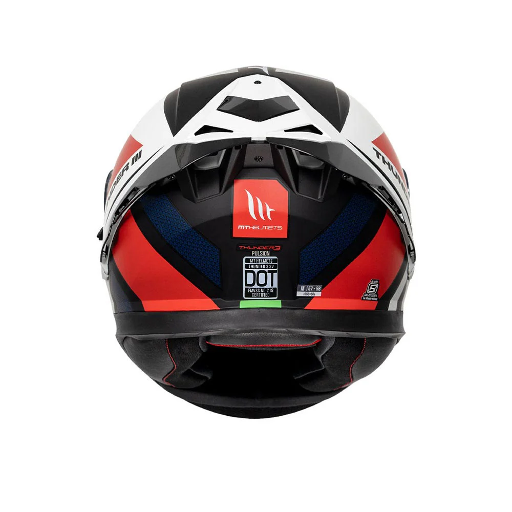 Thunder 3 SV Pro Pulsion - Motorcycle Riding Helmet (Gloss Red/Grey) - Image 4