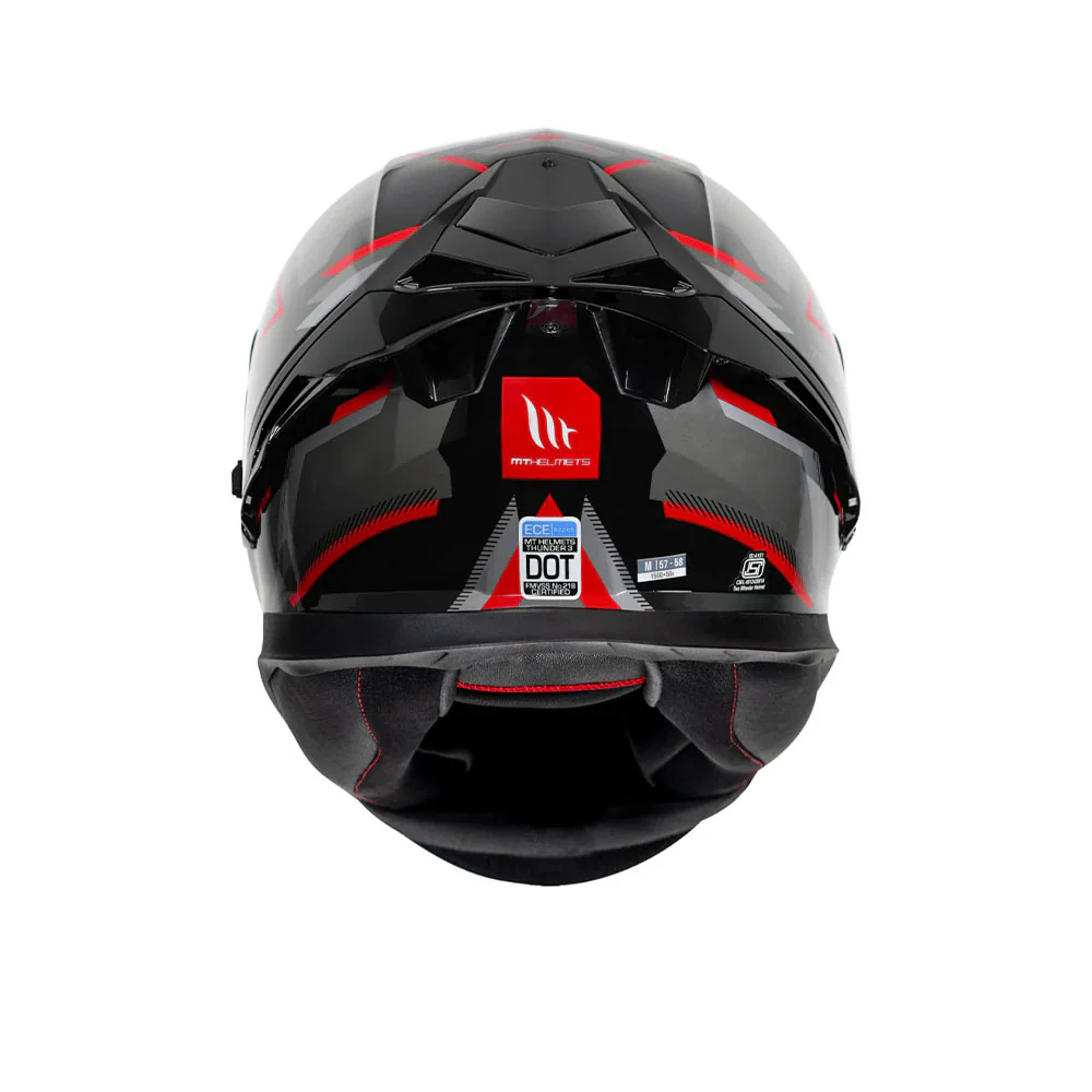Thunder 3 Pro Blaze - Motorcycle Riding Helmet (Gloss Black) - Image 4