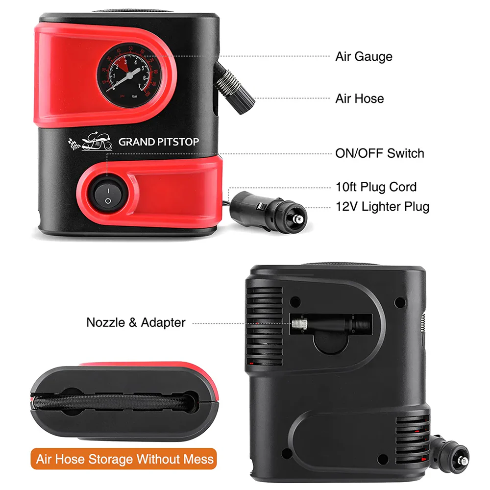 Tire Inflator Machine Dual Port for Car and Bike - Image 3