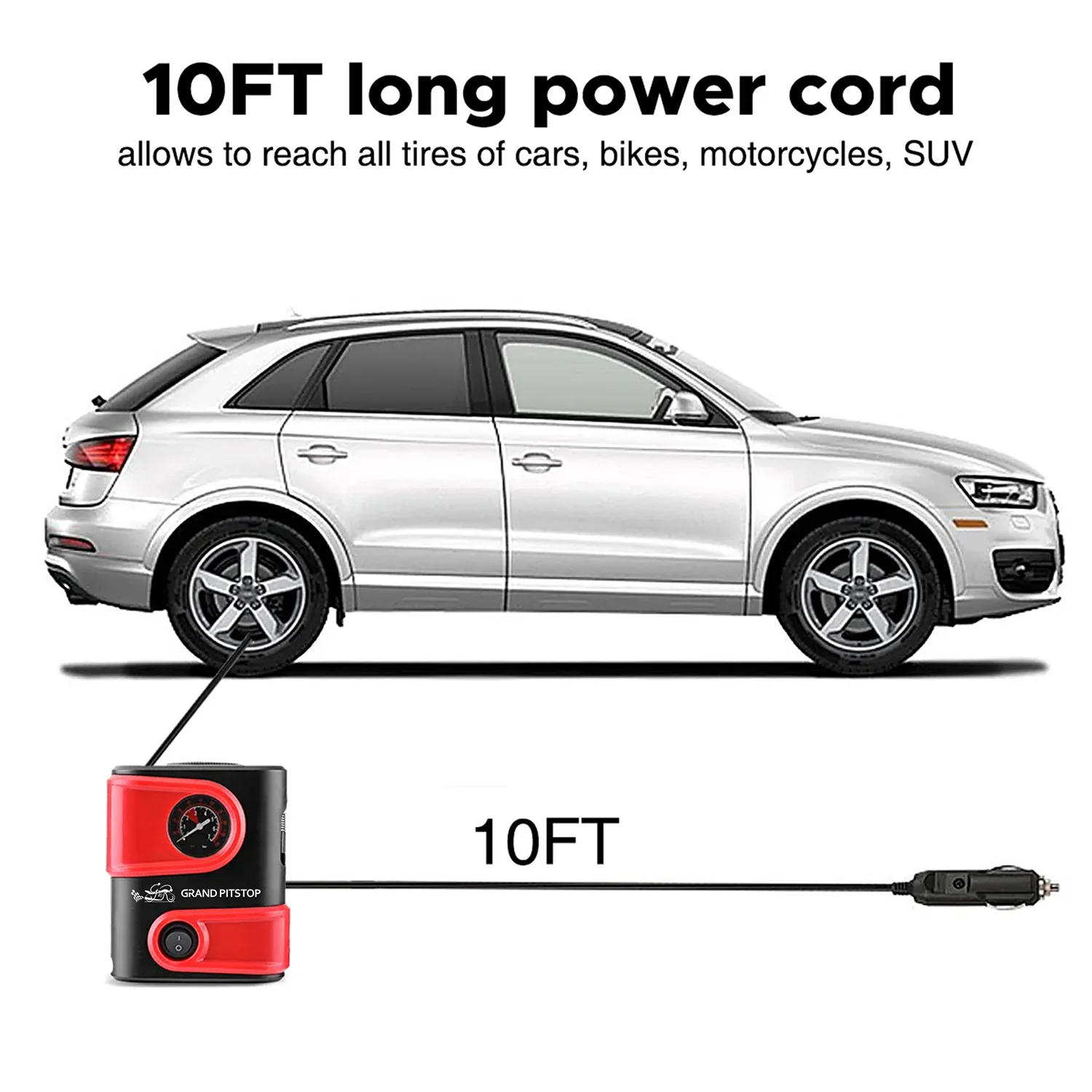Tire Inflator Machine Dual Port for Car and Bike - Image 4