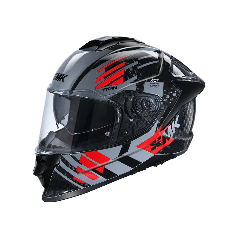 Titan Carbon T-Race GL263 - Motorcycle Riding Helmet (Black)