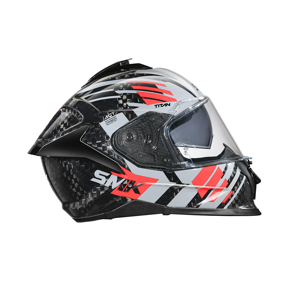 Titan Carbon T-Race GL263 - Motorcycle Riding Helmet (Black) - Image 2