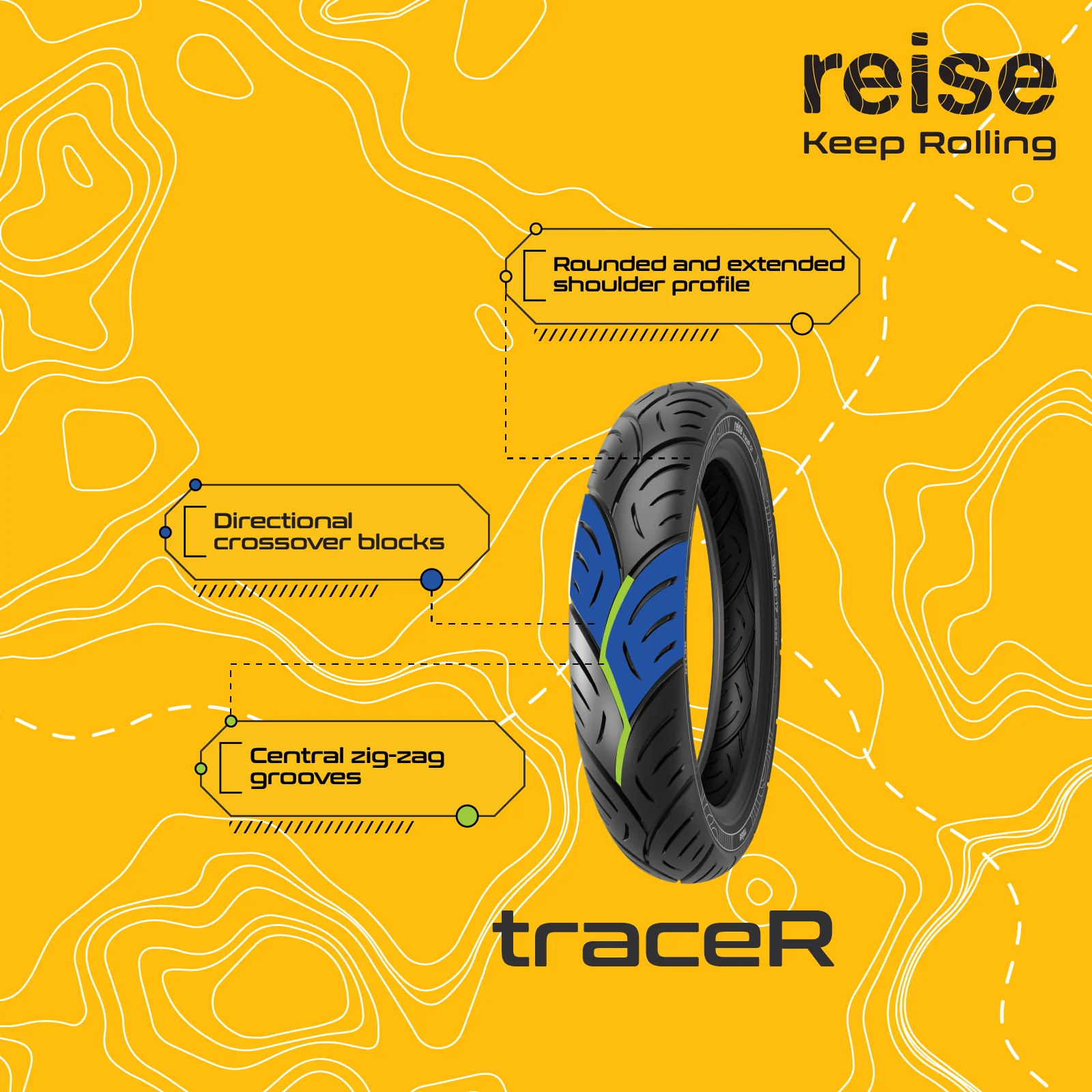 traceR 01 90/90-19 52P Front Tube Tyre (2024) - Image 5