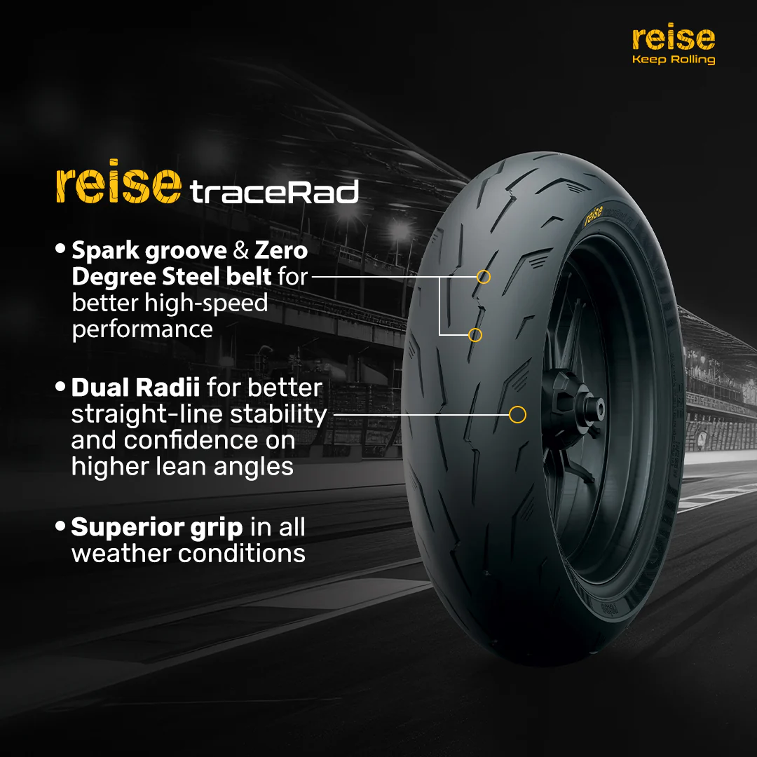 traceRad 01 130/70R17 62H Rear Tubeless Tyre - Image 5