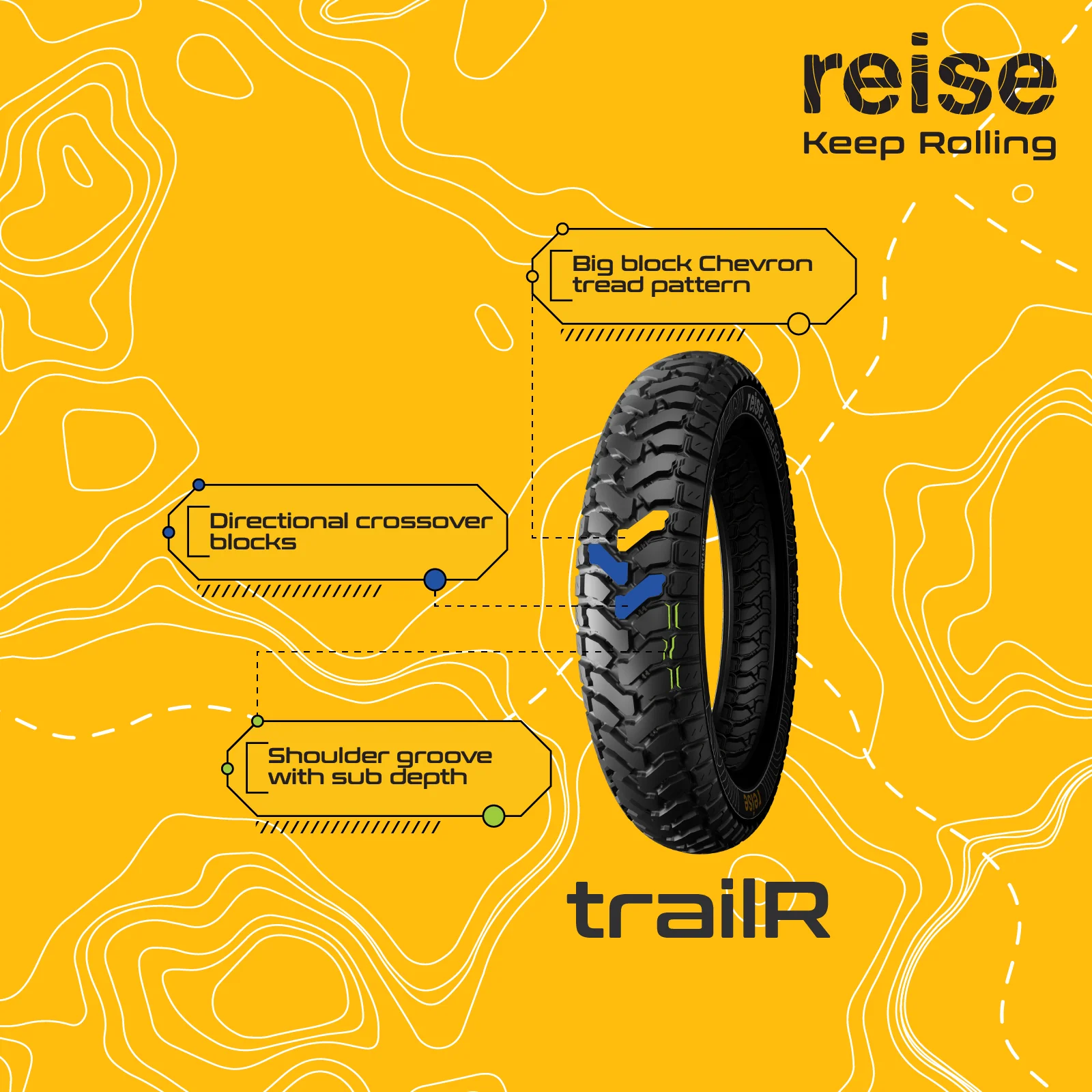 trailR 50-01  130/70-17 62P Rear Tubeless Tyre (2024) - Image 5