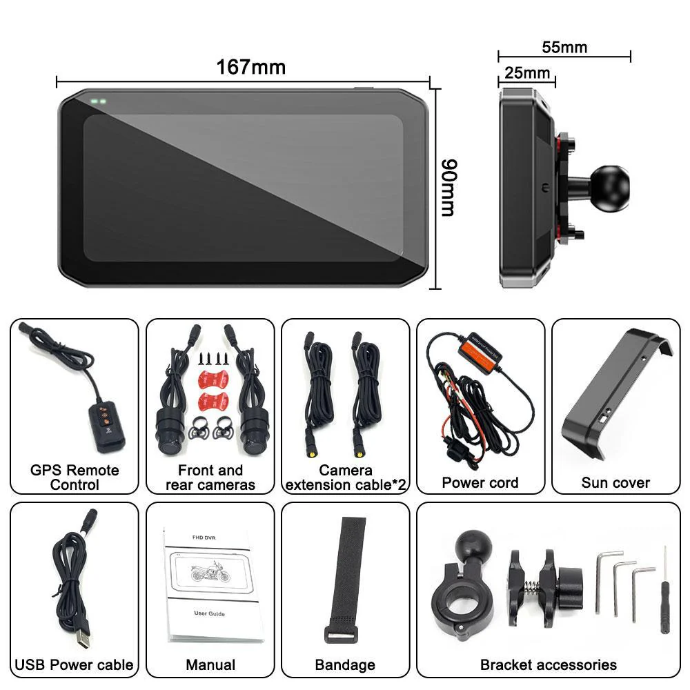 UI Premium Dashcam - 6.2 Inch ( With BSD) - Image 3