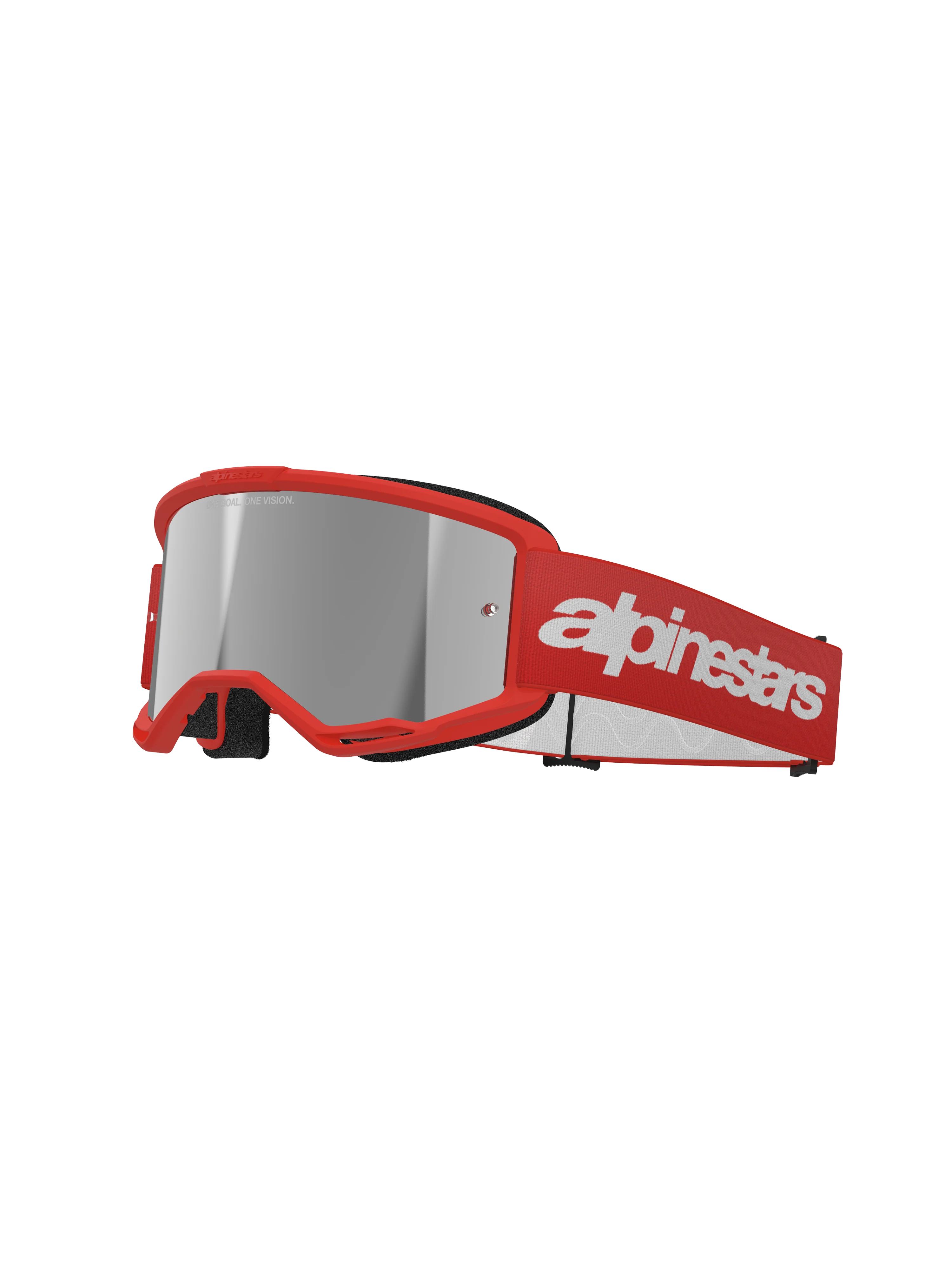Vision 3 Wordmark - Motocross Goggles (Red) - Image 3