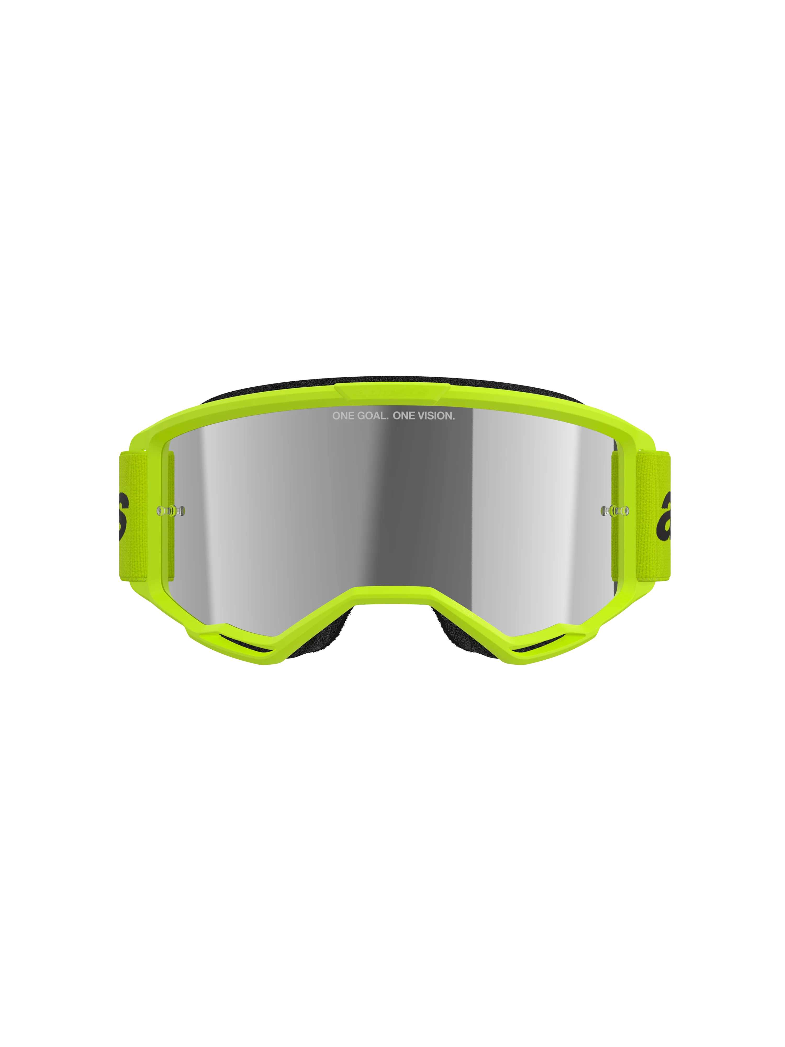 Vision 3 Wordmark - Motocross Goggles (Yellow Fluo)