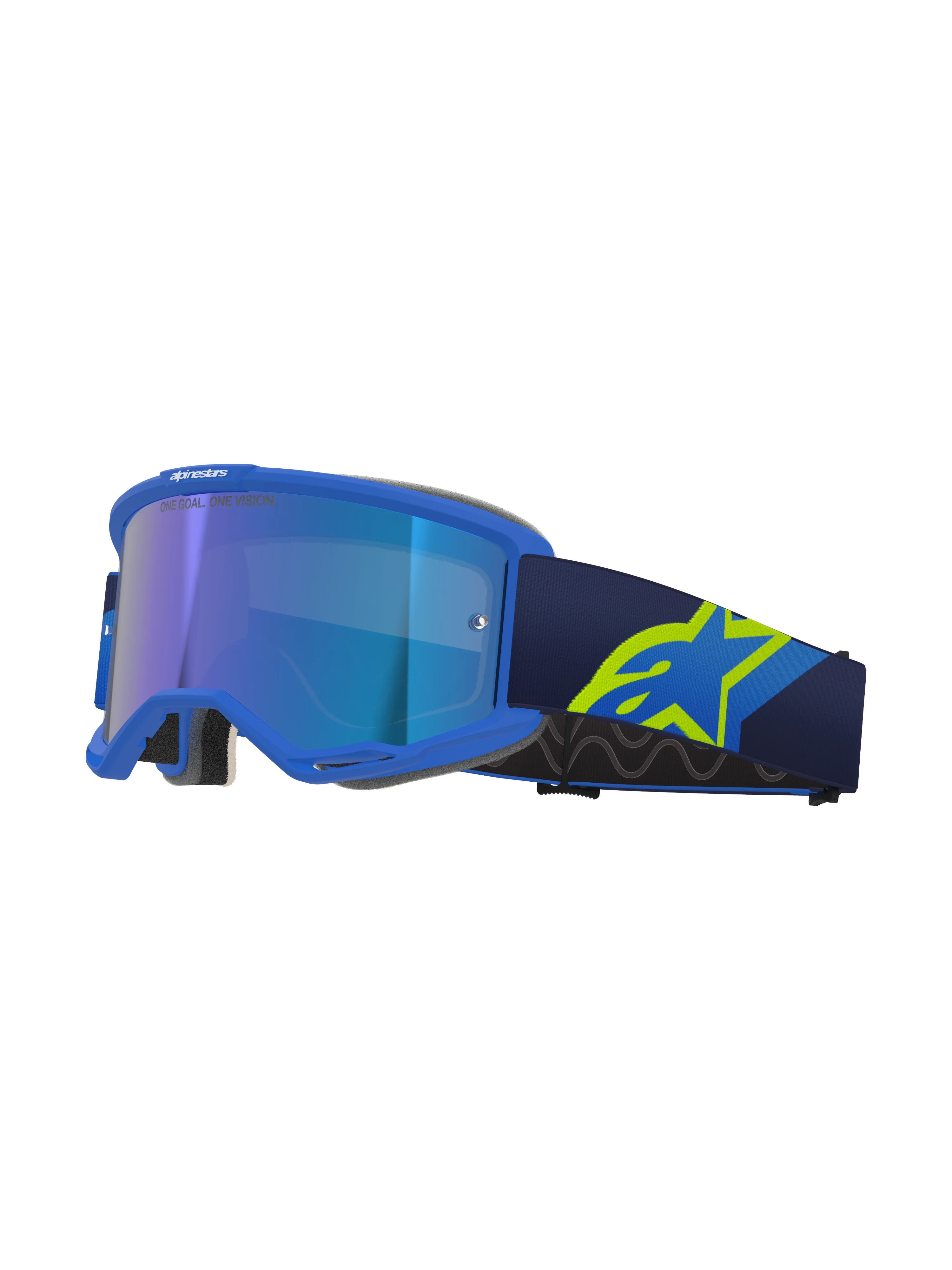 Vision 5 Corp - Motocross Goggles (Blue/Yellow Fluo) - Image 3