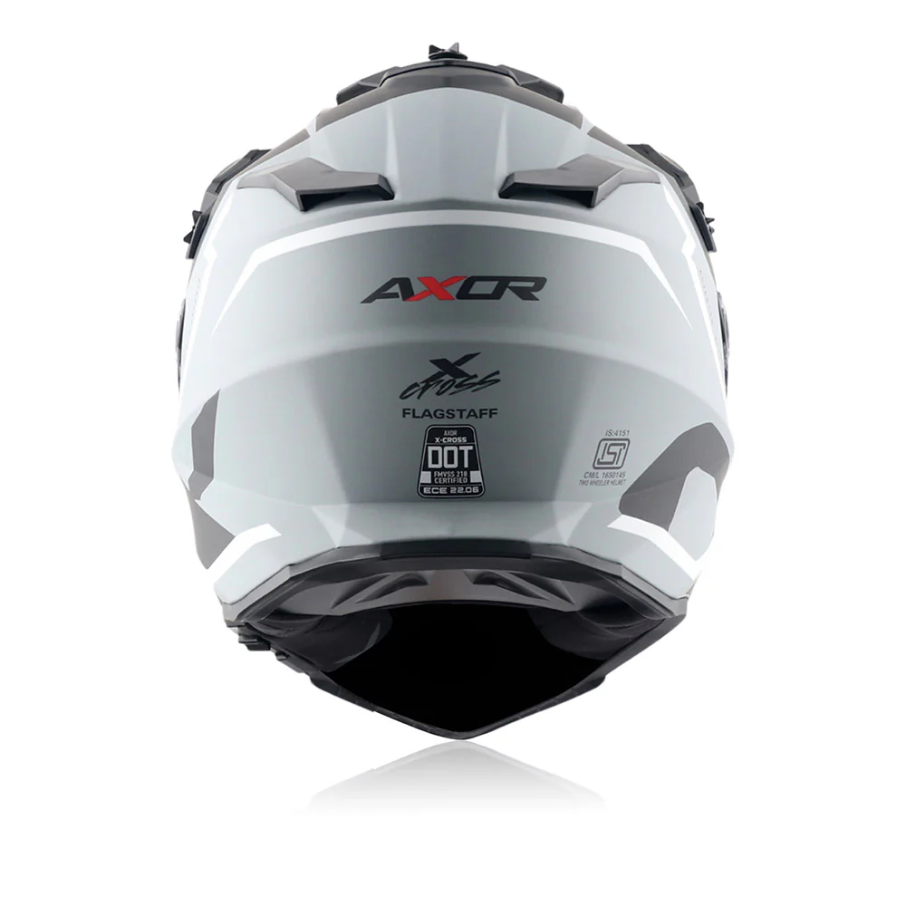 X-Cross Flagstaff - Dual Visor Off Road Riding Helmet (Nardo Grey/Black) - Image 3