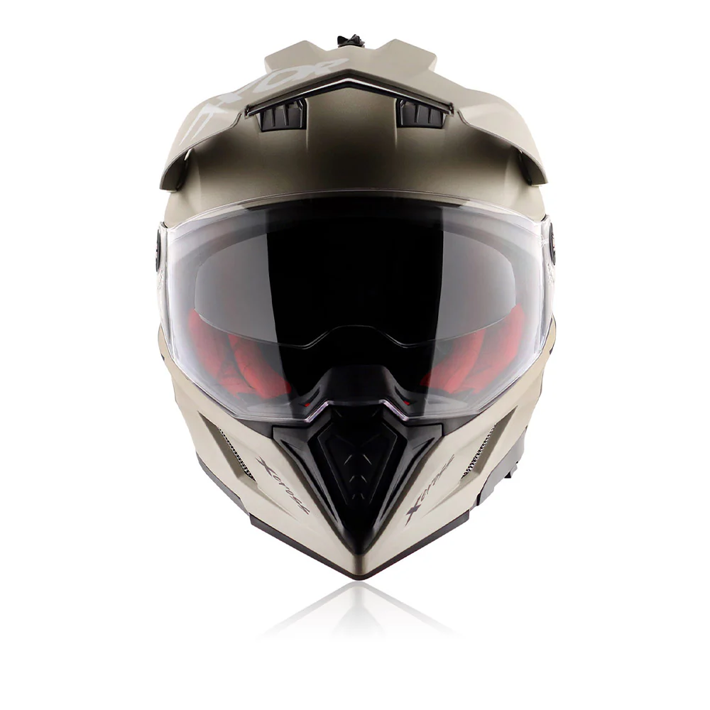 X-Cross Sc - Dual Visor Off Road Riding Helmet (Nickel/Red) - Image 3