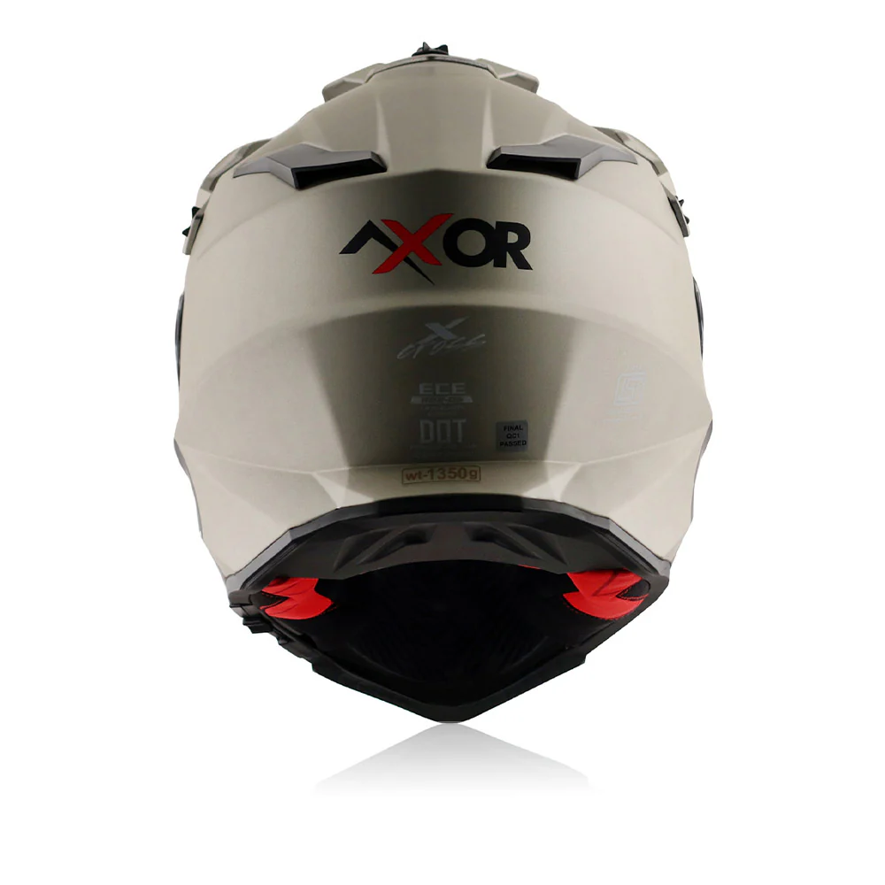 X-Cross Sc - Dual Visor Off Road Riding Helmet (Nickel/Red) - Image 4
