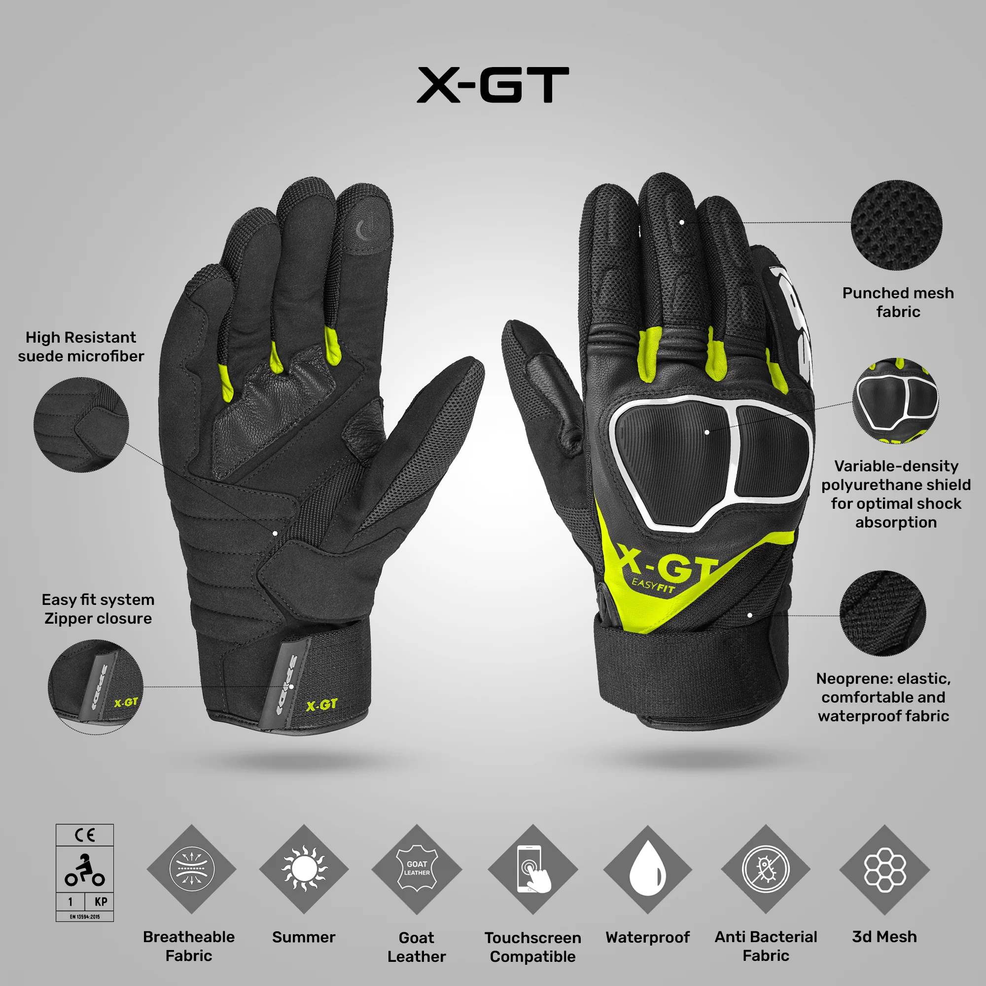 X-GT - Dual Sport Waterproof Riding Gloves - Image 4