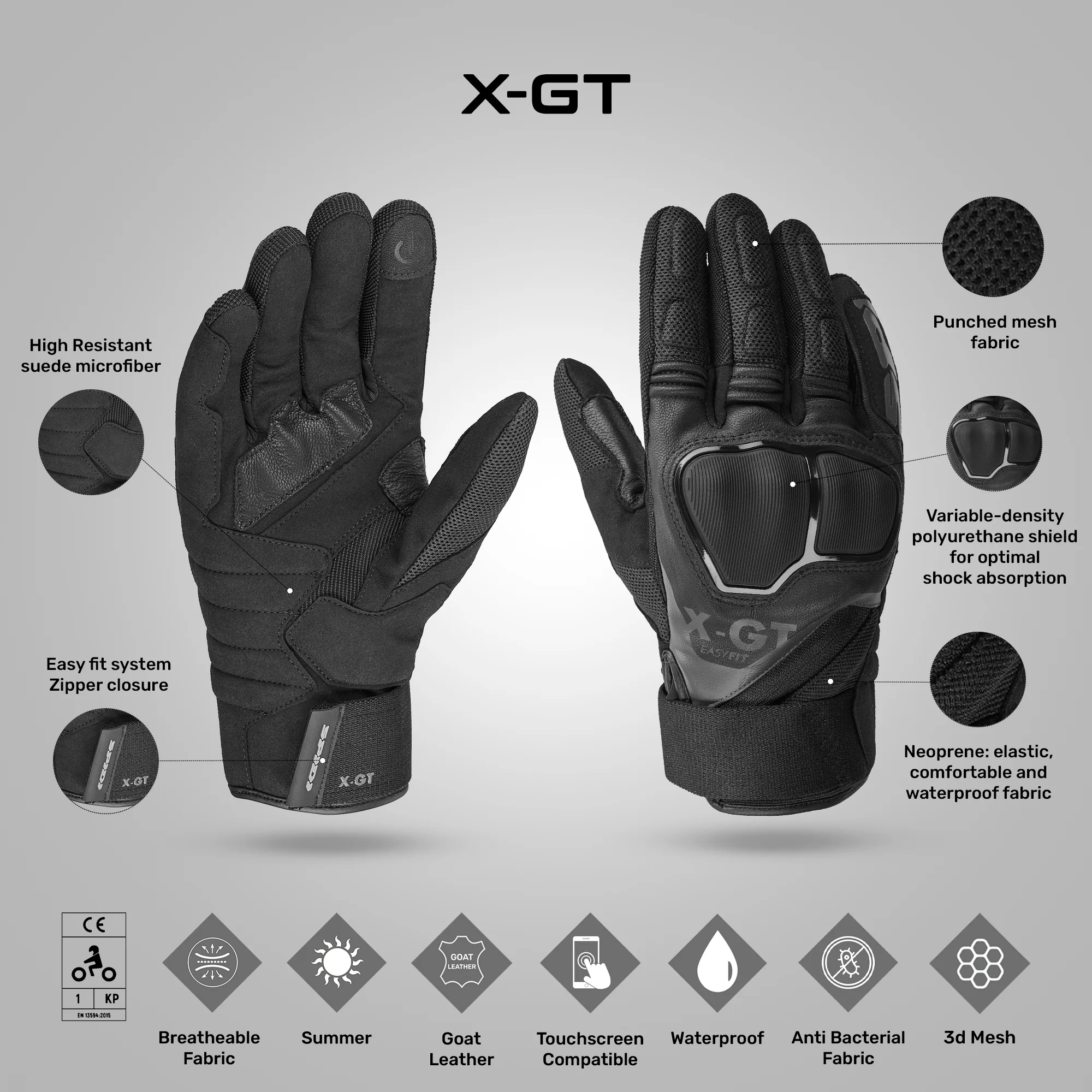 X-GT - Dual Sport Waterproof Riding Gloves - Image 7