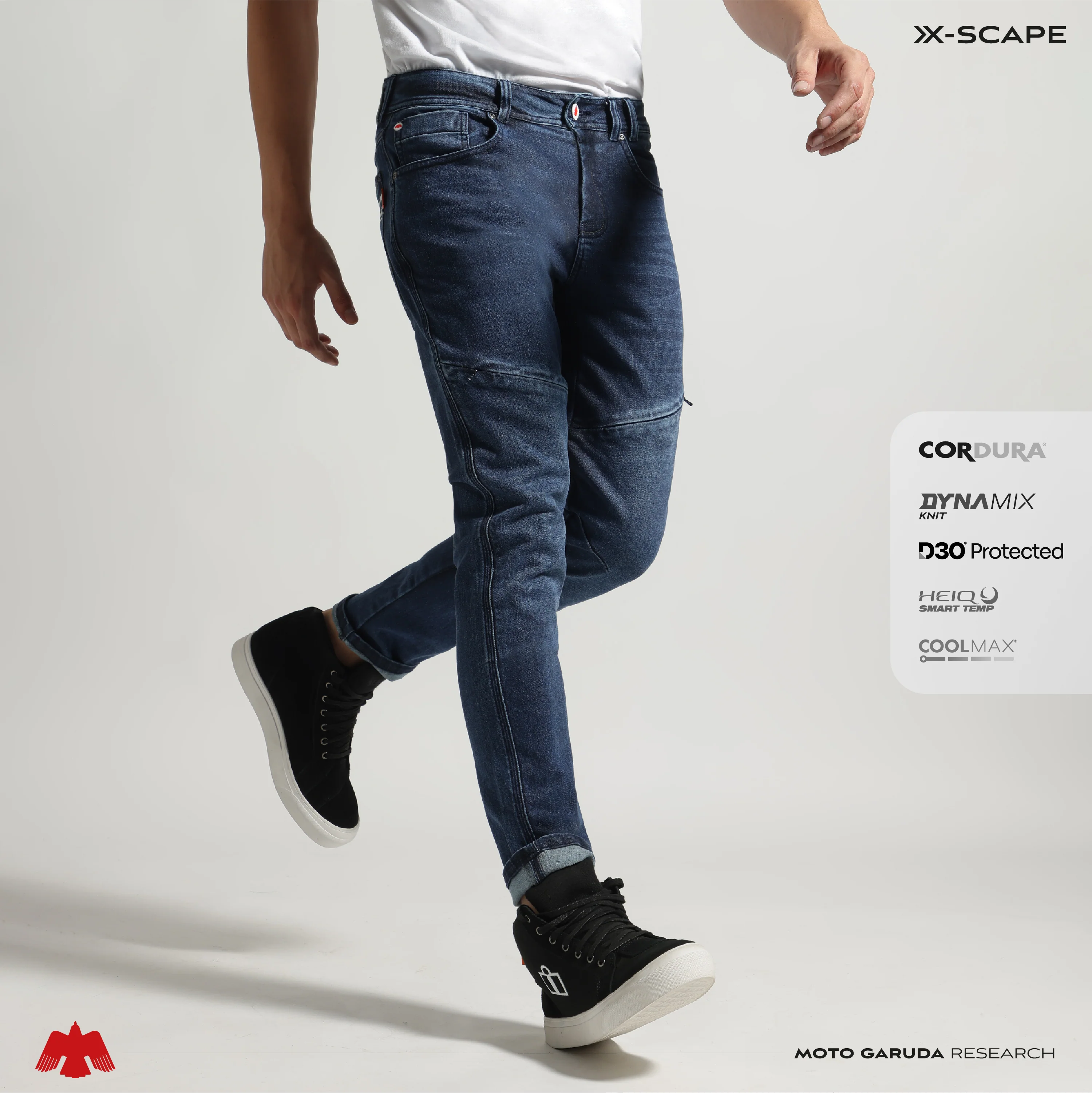 X-Scape - Motorcycle Riding Jeans (Indigo Blue) - Image 6