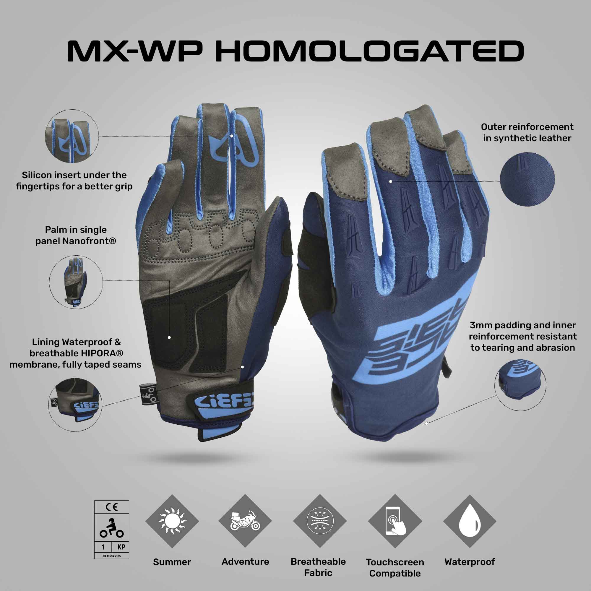 MX Homologated - Waterproof Off Road Riding Gloves - Image 12
