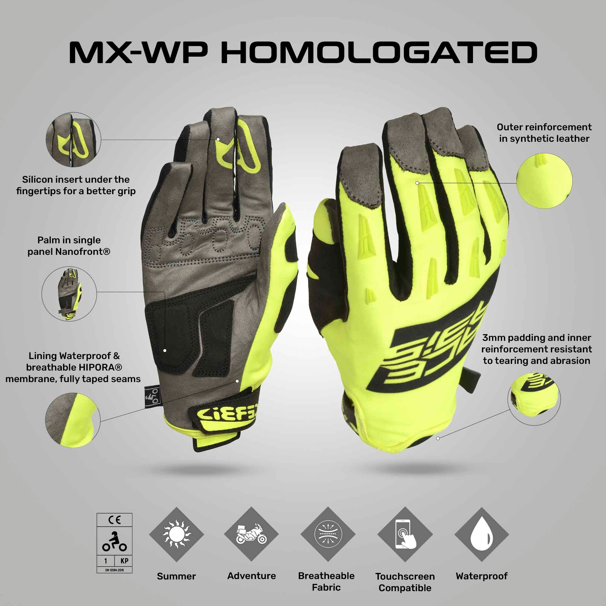 MX Homologated - Waterproof Off Road Riding Gloves - Image 9